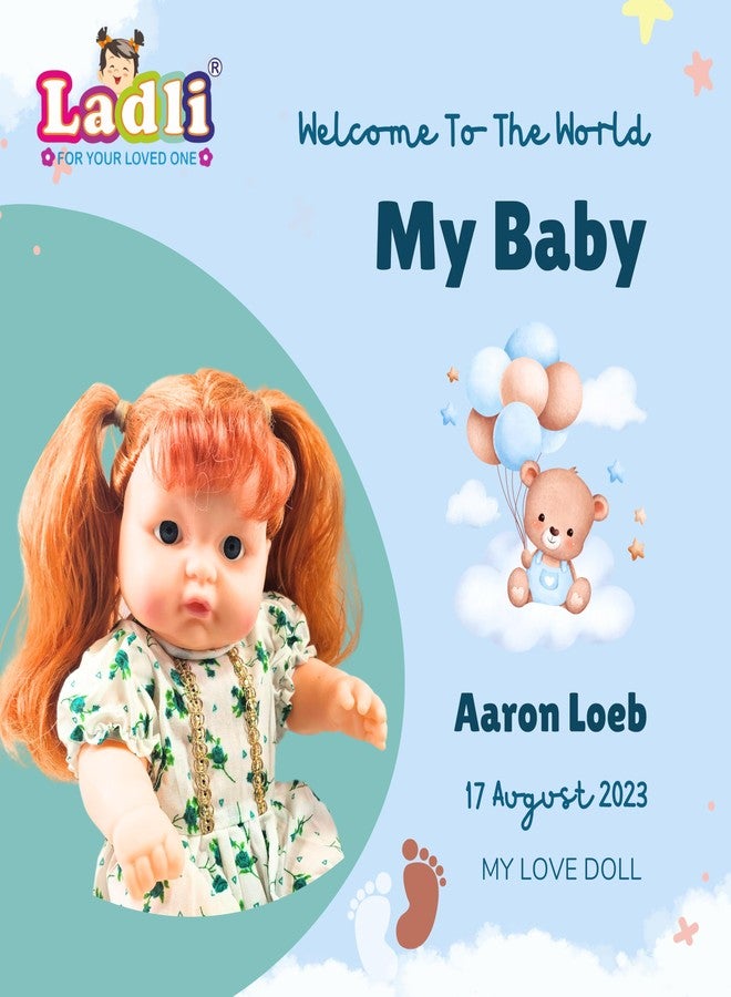 Ladli® Cute Beautiful Love Doll Smiling Doll Toy for Girls My Love Doll with Dress Gift for Toddlerlittle Girl Playing with Baby Doll and Bottle - Image 5